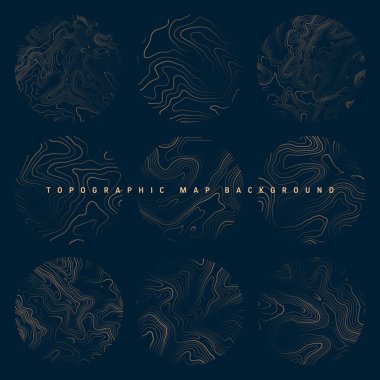Sınır çizgileri olan topografik haritalar. Coğrafi arazi şebekesi, rahatlama yüksekliği. Yer yolu deseni. Seyahat ve seyrüsefer, harita tasarım elementi. Vektör illüstrasyonu.