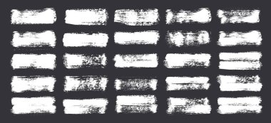 Grunge fırça darbeleri, çizgiler, mürekkep lekeleri, elle çizilmiş karalama şekilleri. El yapımı kabataslak izler, akrilik lekeler, kömür çizgileri. Boya dokuları, kuru fırça etkisi. İşaret altı çizili. Vektör illüstrasyonu.