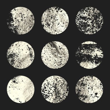 Grunge gümüş folyo, parlak el yapımı daireler. Altın parıltılı doku, desen. Şatafatlı, parlak arka plan çizimi. Düğün, tebrik kartı dekorasyonu. Modern sanat. Vektör illüstrasyonu.