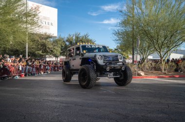 Las Vegas - ABD - 4 Kasım 2022 SEMA Show Cruise sırasında Jeep Wrangler.