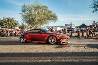 Las Vegas - ABD - 3 Kasım 2023: SEMA Show Cruise sırasında Subaru BRZ.