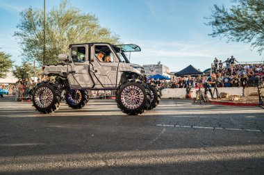 Las Vegas - ABD - 3 Kasım 2023: SEMA Show Cruise sırasında Polaris Ranger.