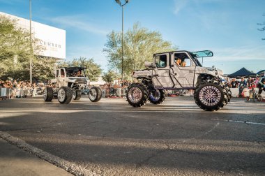 Las Vegas - ABD - 3 Kasım 2023: SEMA Show Cruise sırasında Polaris Ranger.