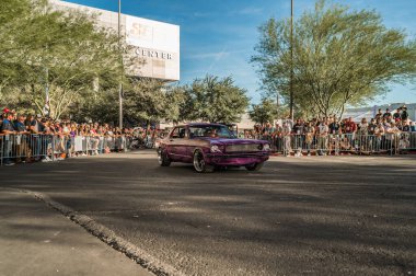 Las Vegas - ABD - 3 Kasım 2023: SEMA Show Cruise sırasında Ford Mustang.