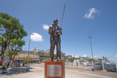 Salvador, Bahia - Brezilya - 30 Eylül 2024: Capoeira Anıtı Capoeira ve Afro-Brezilya kültürünü kutlayan bir anıttır..