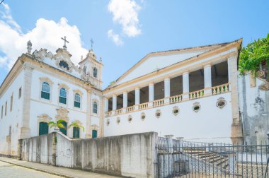 Salvador, Bahia - Brezilya - 30 Eylül 2024: Pilar Kilisesi, Brezilya 'nın Bahia kentinde bulunan 18. yüzyıl Roma Katolik kilisesi.