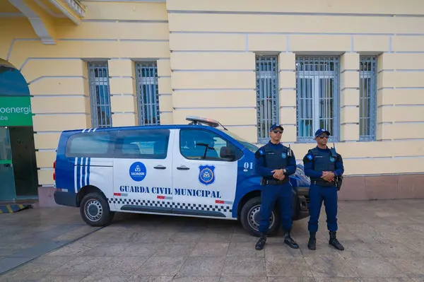 Salvador, Bahia - Brezilya - 26 Eylül 2024: Salvador Belediyesi Sivil Muhafızları, Bahia, Brezilya.