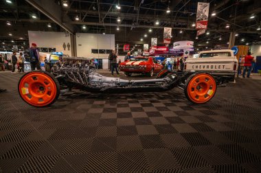 Las Vegas, Nevada - ABD - 3 Kasım 2023: Chip Foose Dune Buggyv Las Vegas 'taki Kongre Merkezi' ndeki SEMA Show sırasında