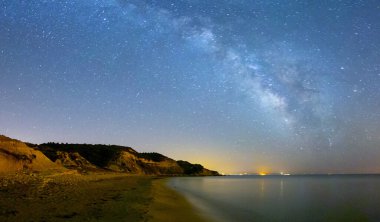 Bozcaada adasındaki gemi enkazı plajı, Türkiye. Mahsur kalan Mercy morina gemisi Bozcaada Sahili