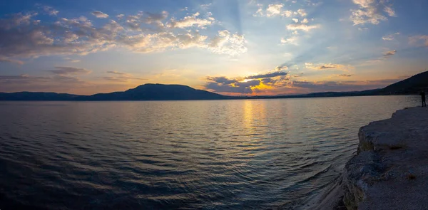 stock image Salda Lake is a turquoise crater lake. Jezero Crater on Mars and Salda Lake in Burdur have similar geographical features and are known as Turkey's Maldives.