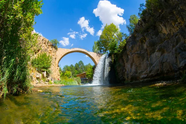 Turkey Waterfalls Rivers Historic Stone Bridge Waterfall Great Photo Nature — Stock Photo, Image