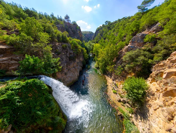 Водопады Реки Турции Исторический Каменный Мост Водопад Отличная Фотография Встречаются — стоковое фото