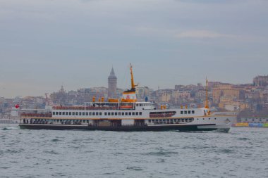 Kıyı, İstanbul ve Türkiye 'den Bakire' nin kulesinin Panorama manzarası