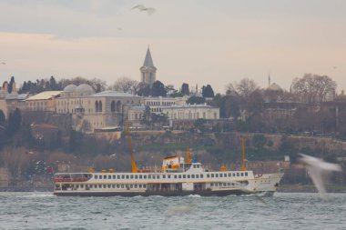 Kıyı, İstanbul ve Türkiye 'den Bakire' nin kulesinin Panorama manzarası