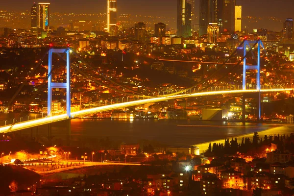 Juillet Pont Des Martyrs Temmuz Sehitler Koprusu Pont Bosphore Istanbul — Photo