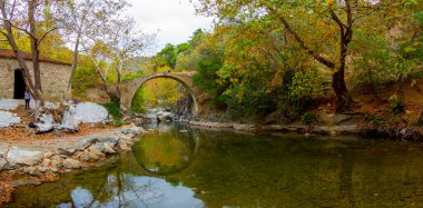 Ida Dağları 'ndaki Ayazma Milli Parkı ve köprünün altından akan nehirler