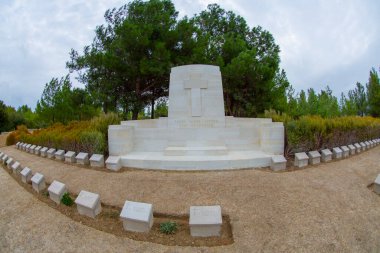 Canakkale Martyrs' Memorial against to Dardanelles Strait
