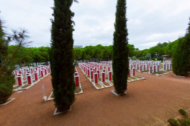Canakkale Martyrs' Memorial against to Dardanelles Strait