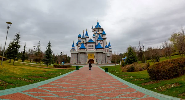 stock image Fairytale Castle in Sazova Park (Science Art and Culture Park) in Eskisehir, Turkey.