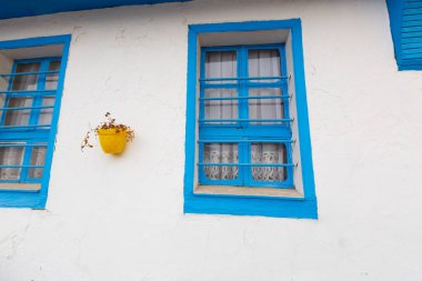 Eskisehir 'deki renkli Odunpazari semti evleri. Eskisehir Türkiye 'de daha popüler bir turizm arızası.