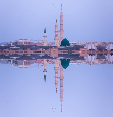 Suudi Arabistan, Madinah 'taki Nabawi Camii' nin Panaroma manzarası.