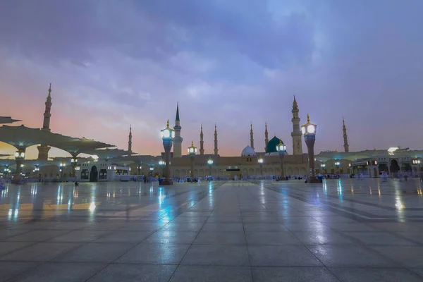 Panaroma Widok Meczet Nabawi Madinah Arabia Saudyjska — Zdjęcie stockowe