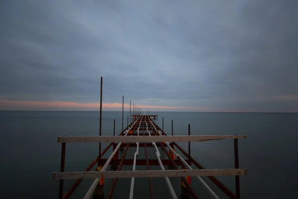 Fotografias Tiradas Com Técnica Longa Exposição Beira Mar Istambul — Fotografia de Stock