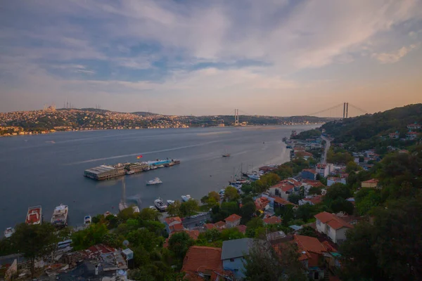 Luglio Ponte Dei Martiri Ponte Del Bosforo Vista Istanbul — Foto Stock