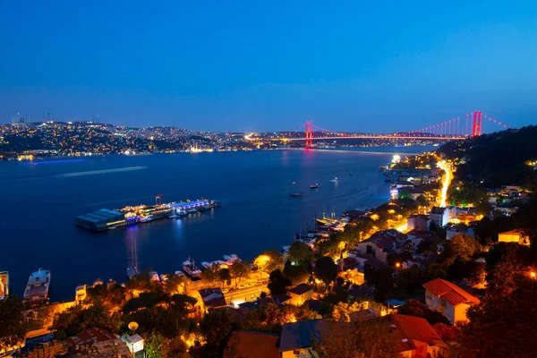 Stock image July 15 Martyrs Bridge (Bosphorus Bridge) and Istanbul view