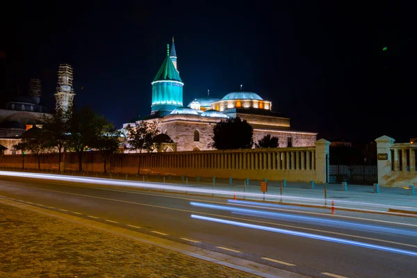 Mevlana Museum Und Toller Blick Auf Den Mevlana Platz Konya — Stockfoto