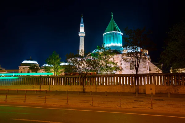 Mevlana Musem Belle Vue Sur Place Mevlana Konya Turquie Crépuscule — Photo