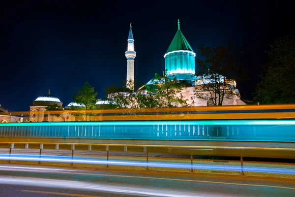 Mevlana Musem Και Υπέροχη Θέα Της Πλατείας Mevlana Konya Τουρκία — Φωτογραφία Αρχείου