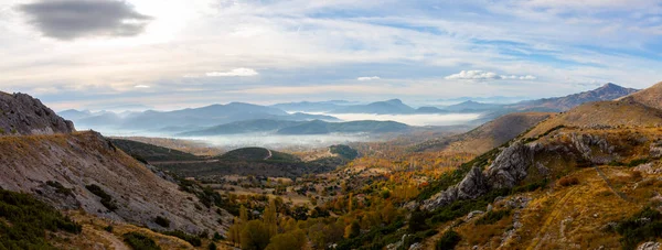 Góry Taurus Wczesna Mgła Jesień — Zdjęcie stockowe