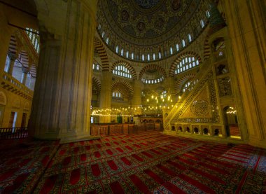 Türkiye 'nin Edirne ilçesindeki Selimiye Camii manzarası. Edirne Osmanlı İmparatorluğu 'nun başkentiydi..
