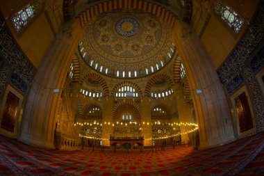 Türkiye 'nin Edirne ilçesindeki Selimiye Camii manzarası. Edirne Osmanlı İmparatorluğu 'nun başkentiydi..