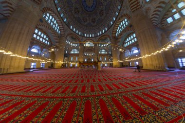 Türkiye 'nin Edirne ilçesindeki Selimiye Camii manzarası. Edirne Osmanlı İmparatorluğu 'nun başkentiydi..