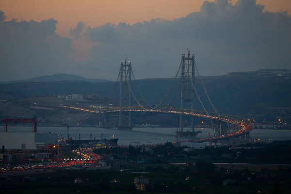 Ponte Osmangazi Ponte Baía Izmit Izmit Kocaeli Turquia Ponte Mais — Fotografia de Stock