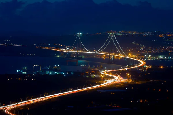 Γέφυρα Osmangazi Γέφυρα Izmit Bay Ιζμιτ Κοκαιλι Τουρκια Μακρύτερη Γέφυρα — Φωτογραφία Αρχείου