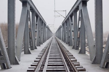 Edirne 'deki eski demir tren köprüsü. Edirne, Türkiye 'nin Doğu Trakya bölgesinde, Yunanistan ve Bulgaristan sınırlarına yakın Edirne ilinde bir şehirdir.