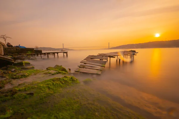 Ein Blick Auf Istanbul Von Einem Pier Nahe Der Bosporus — Stockfoto