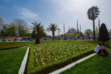 Sultanahmet bölgesindeki Lale Festivali sırasında İstanbul 'dan laleler