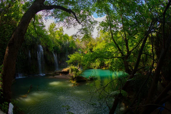Slavný Kursunlu Waterfalls Antalya — Stock fotografie