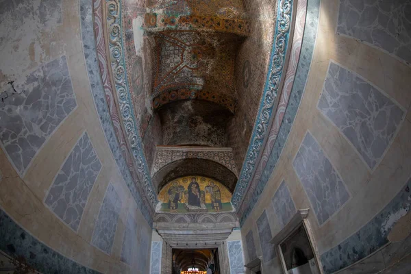 Внутрішня Частина Старовинної Базиліки Hagia Sophia Протягом Майже 500 Років — стокове фото