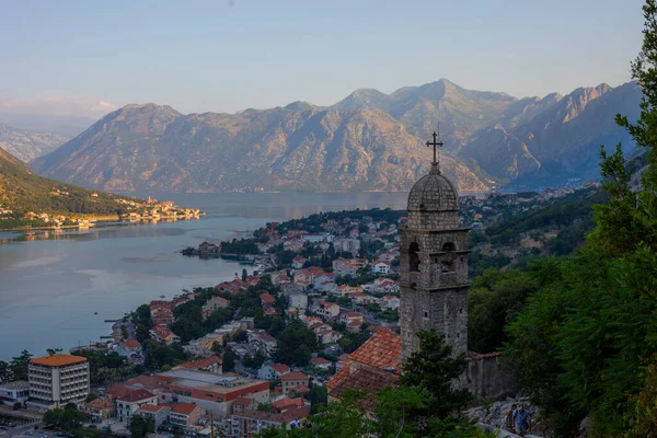 Kotor Montenegro Bahía Kotor Uno Los Lugares Más Bellos Mar —  Fotos de Stock