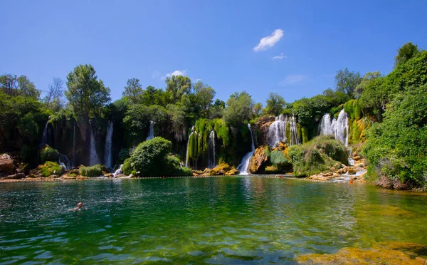 Wasserfall Kravice Fluss Trebizat Bosnien Und Herzegowina — Stockfoto