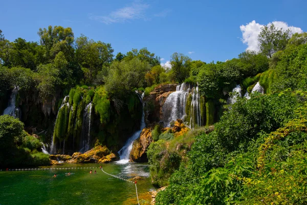 Водопад Кравиц Реке Трабизат Боснии Герцеговине — стоковое фото