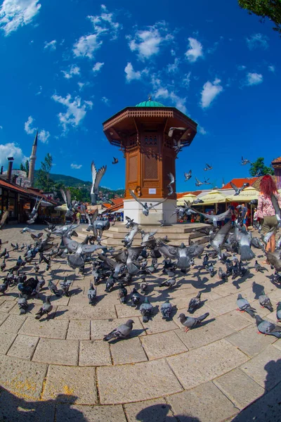 Sebilj Atau Sebil Sebuah Air Mancur Bazaar Tua Bersejarah Bascarsija — Stok Foto