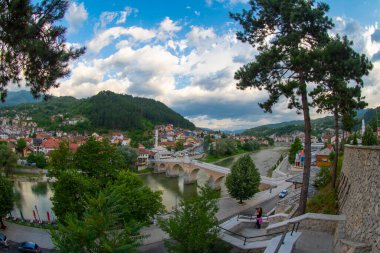 Konjiç Neretva Nehri üzerindeki Eski Köprü - Konjiç, Bosna-Hersek, Avrupa