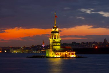 Bakire Kulesi. Harika bir manzara. İstanbul, Türkiye.