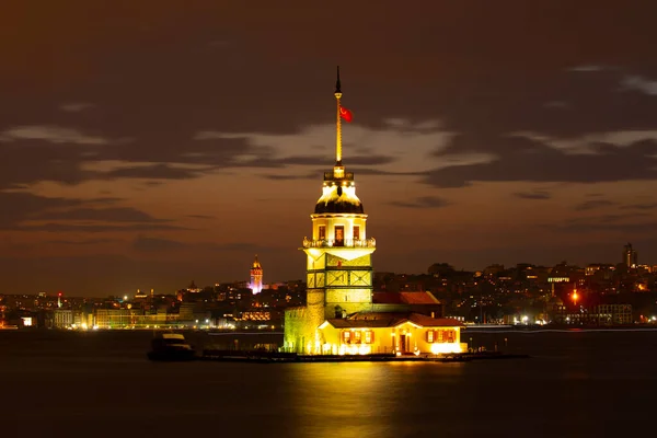 Torre Doncella Paisaje Maravilloso Estambul Turquía —  Fotos de Stock